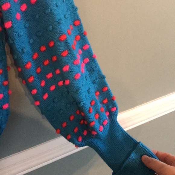 Lilly Pulitzer Robena Sweater S in Teal Blue Stripe Bobbles. Preppychic … - Picture 6 of 9